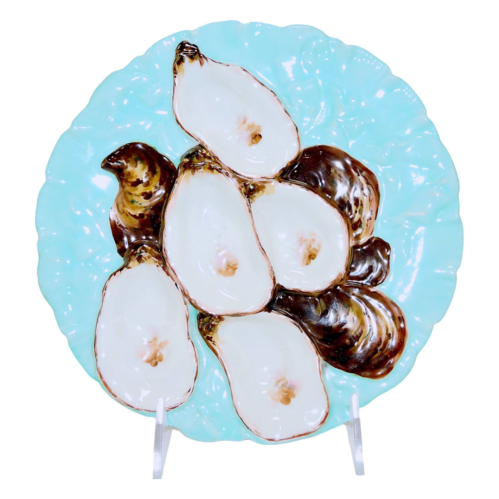 Haviland porcelain turkey oyster plate, (1 of 1)