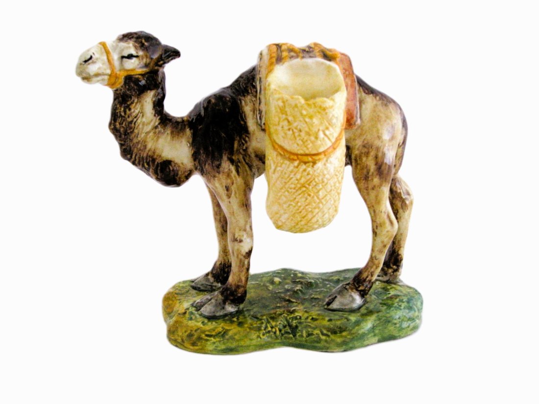 Delphin Massier majolica figural vase (1 of 5)