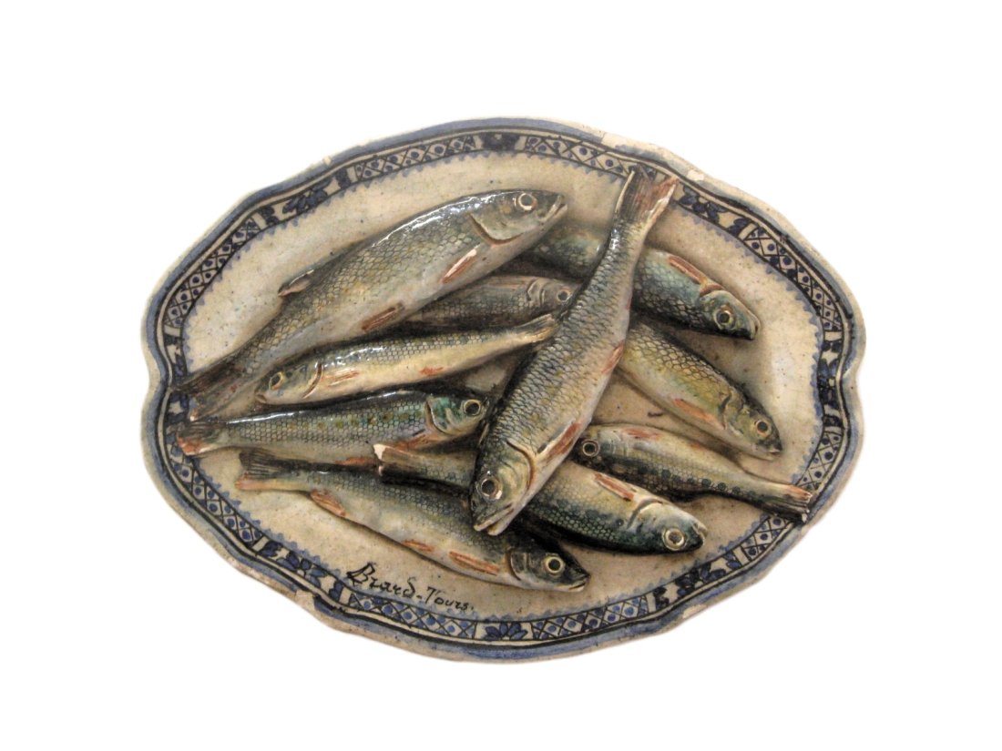 Leon Brard circa 1865-95 realistic French Palissy (1 of 6)