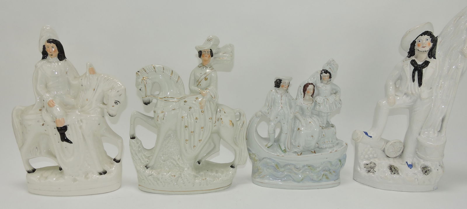 Staffordshire lot of 4 figures 10 to 14", (1 of 1)