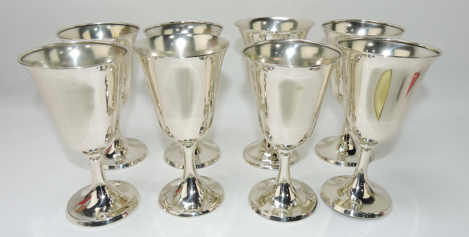 Lot of 8 sterling silver goblets, Gorham (1 of 1)