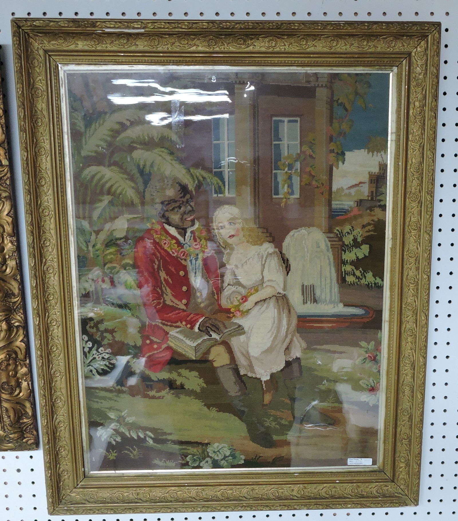 Needlework picture of Uncle Tom and (1 of 1)