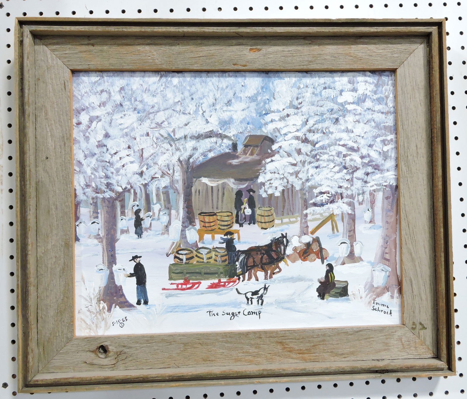 Painting on board Emma Schrock, (1 of 3)