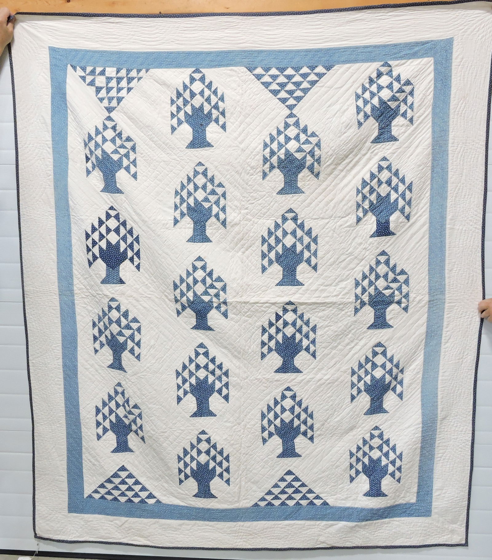 Antique quilt, flower basket, 65"x76" (1 of 1)