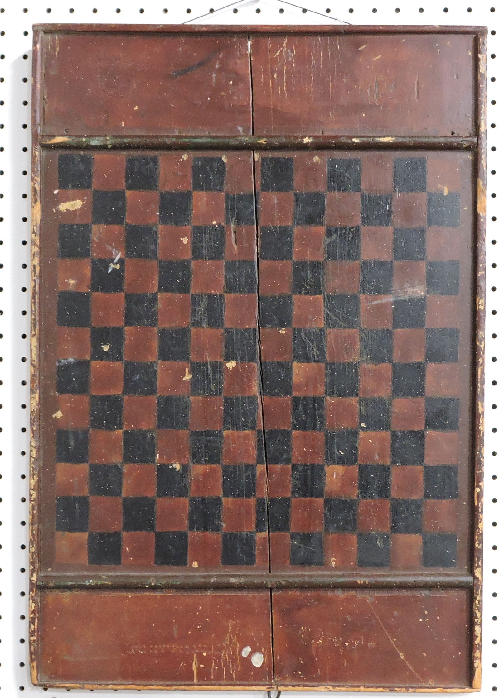 Early primitive wooden game board, (1 of 2)