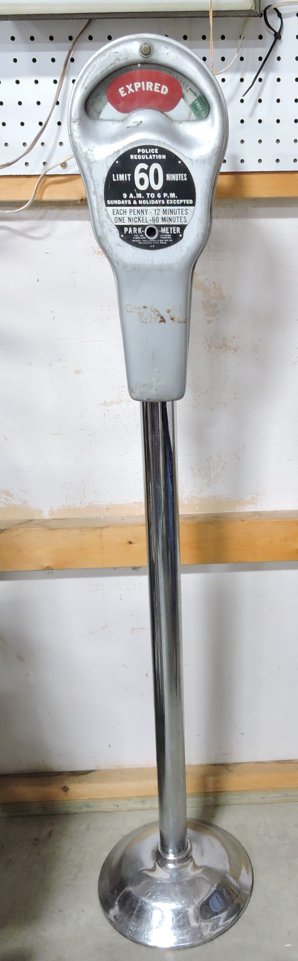 Parking meter on stand, 55" (1 of 3)