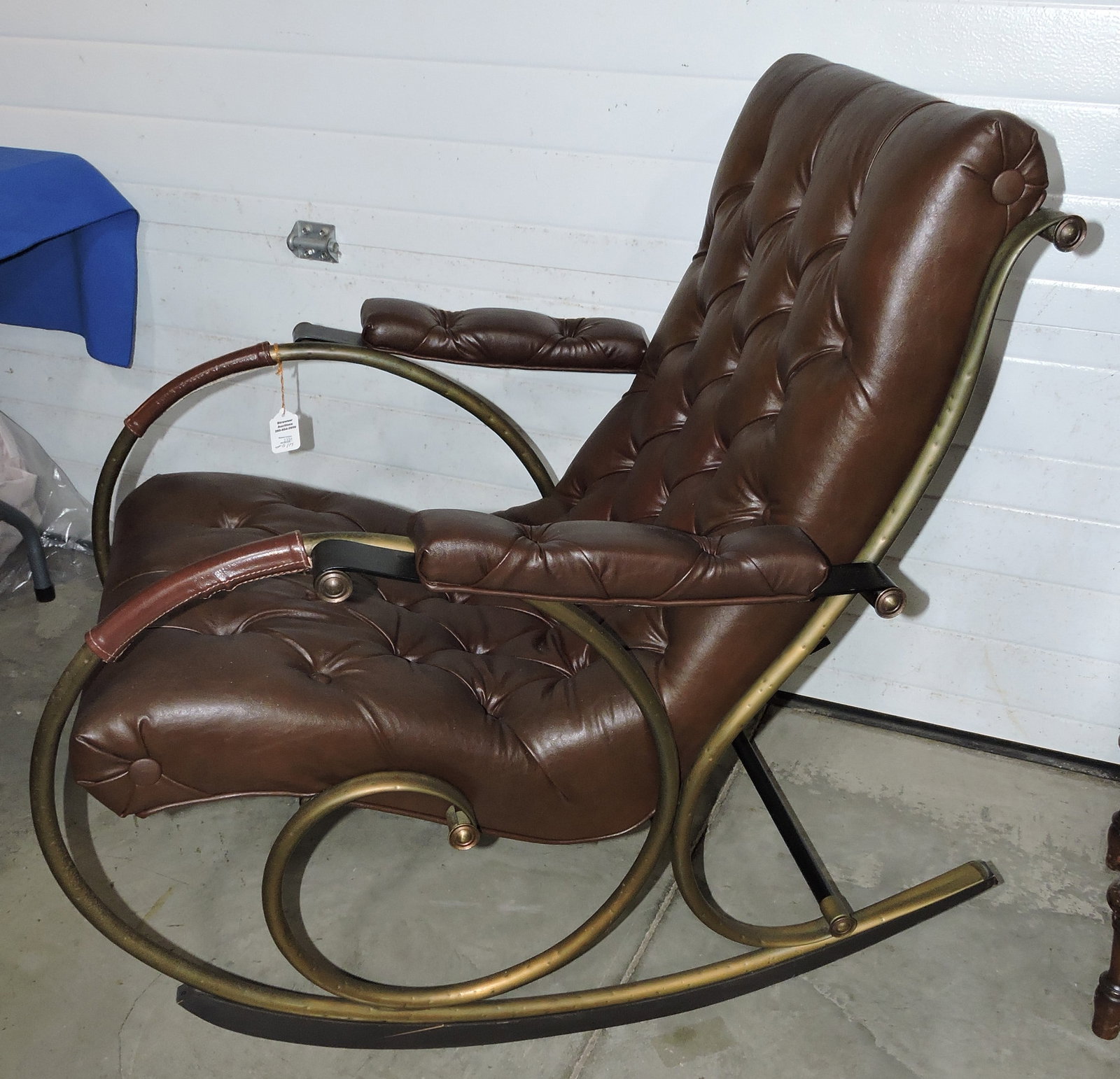 MCM tubular rocking chair, attributed to: Lee Woodward