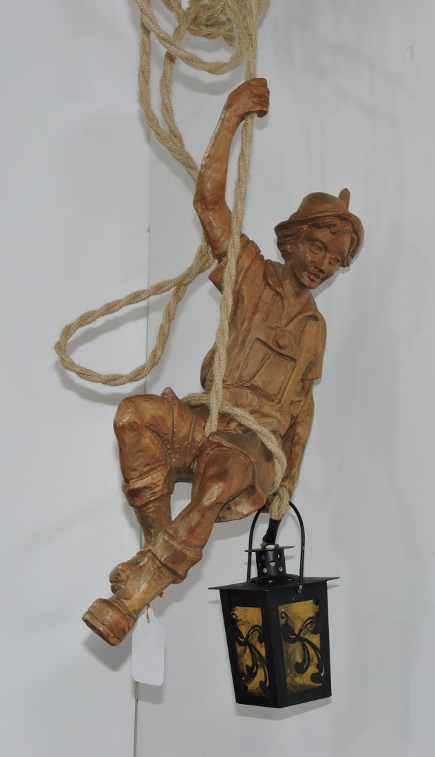 Black Forest wood carved night watchman (1 of 2)