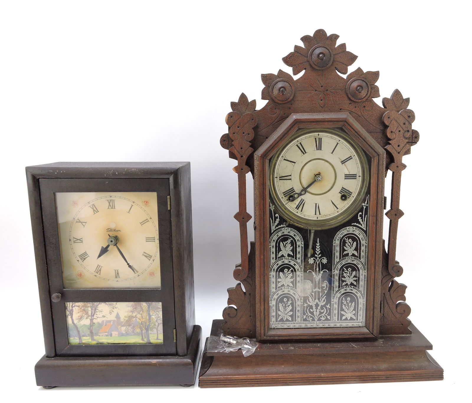 Lot of 2 shelf clocks (1 of 1)