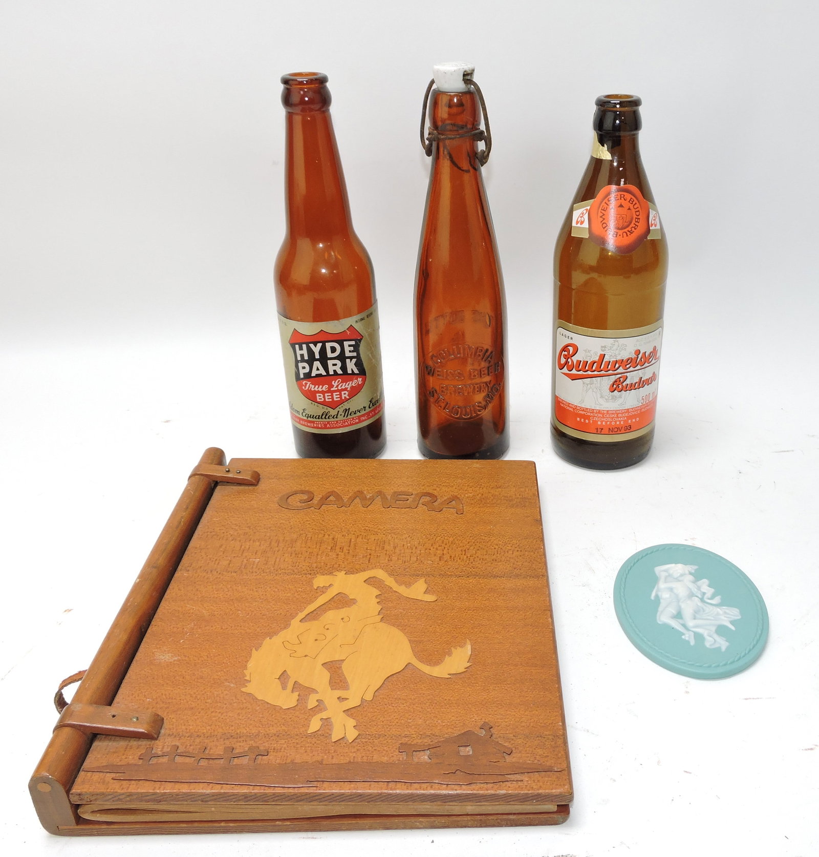 Lot of 3 beer bottles, 4" Mettlach (1 of 1)