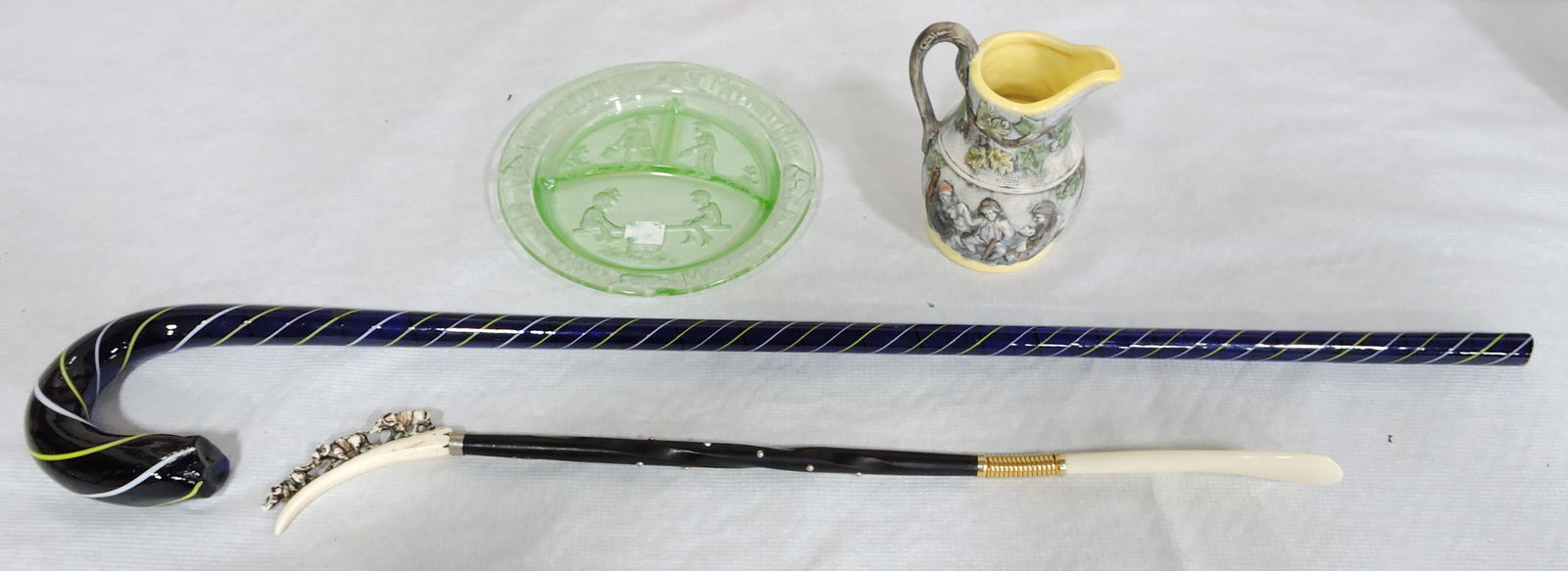 Cobalt blue glass cane 35", (1 of 1)