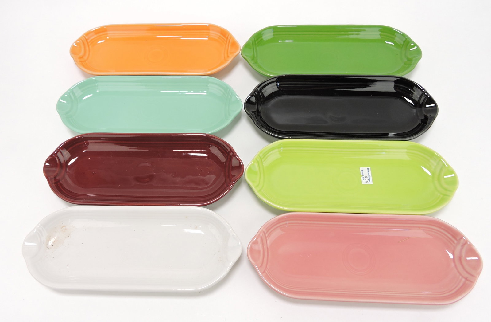Fiesta Post 86 lot of 8 relish dishes,: 8 different colors