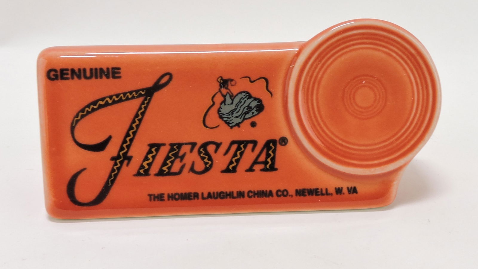 Fiesta Post 86 persimmon shelf sign (1 of 1)