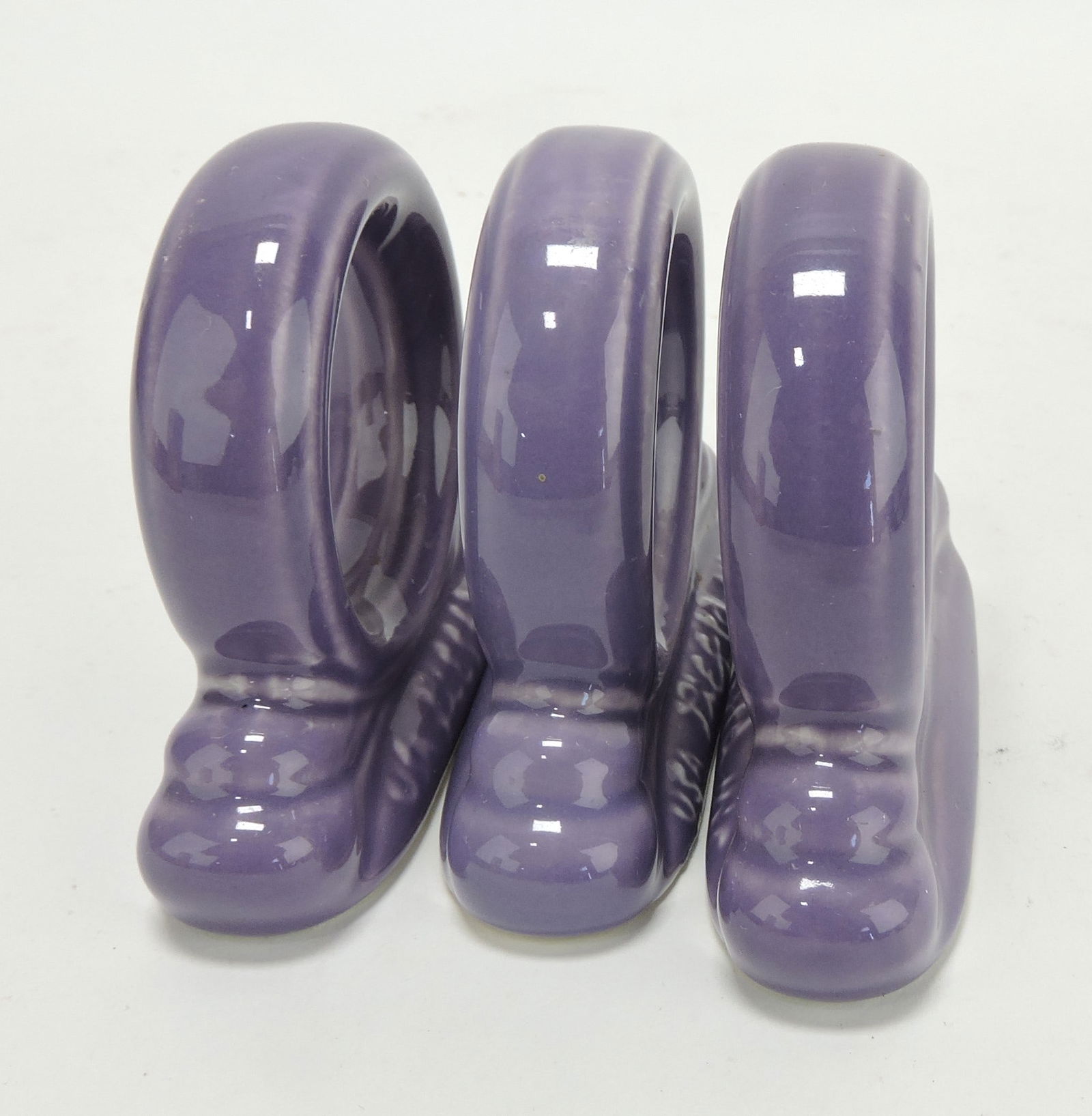 Fiesta Post 86 lot of 3 napkin rings, lilac (1 of 1)