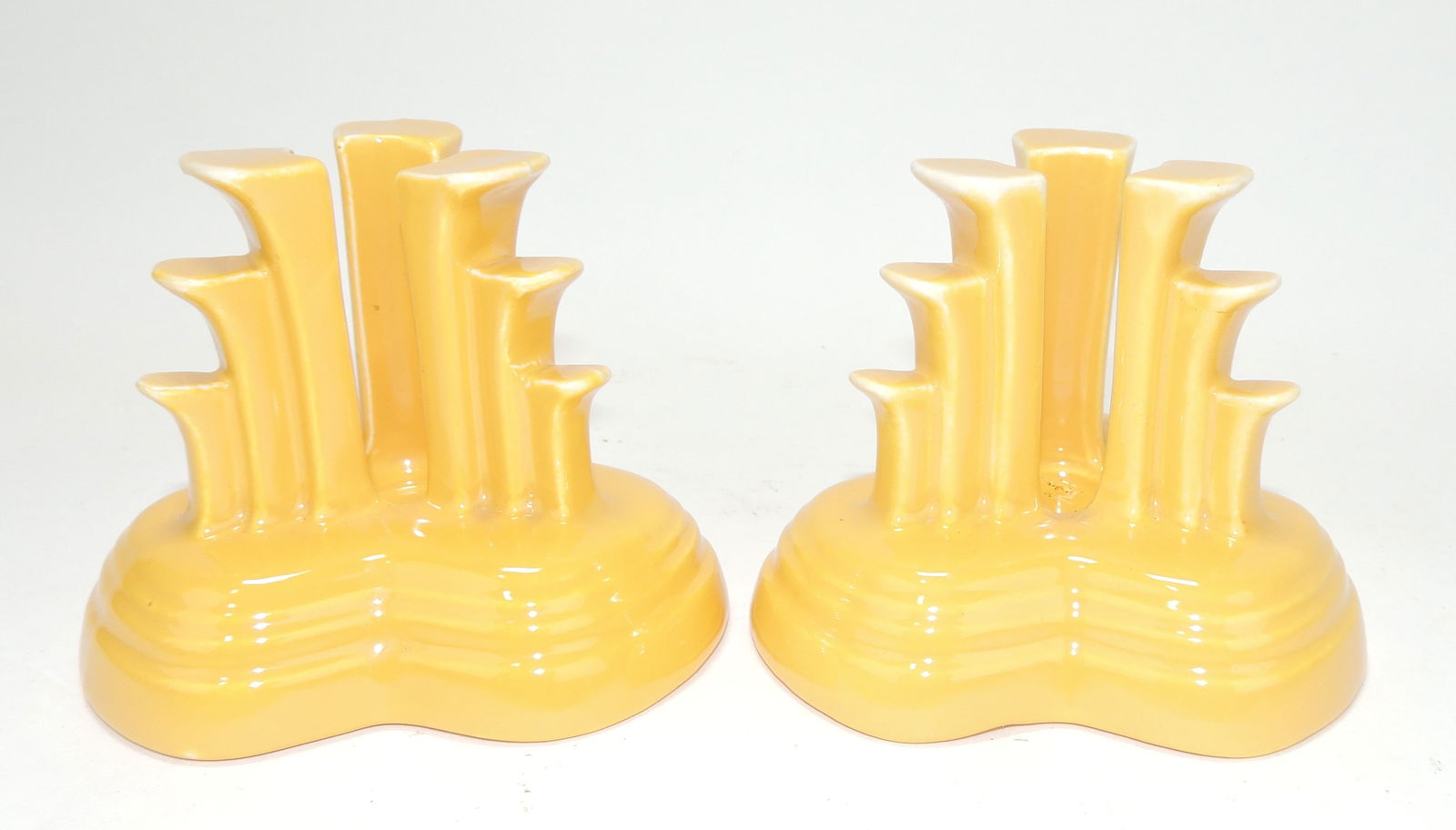 Fiesta pair of tripod candle holders, (1 of 1)