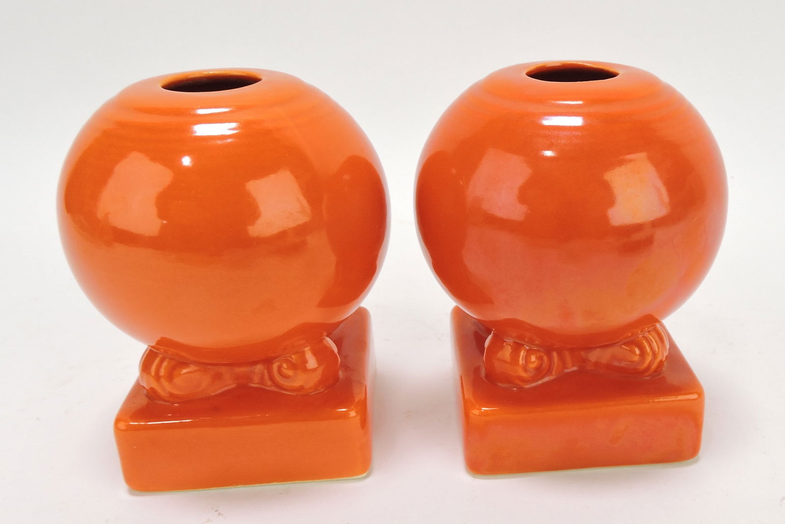 Fiesta pair bulb candle holders, red (1 of 1)