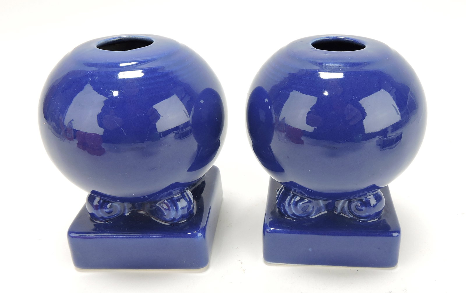 Fiesta pair bulb candle holders, cobalt (1 of 1)