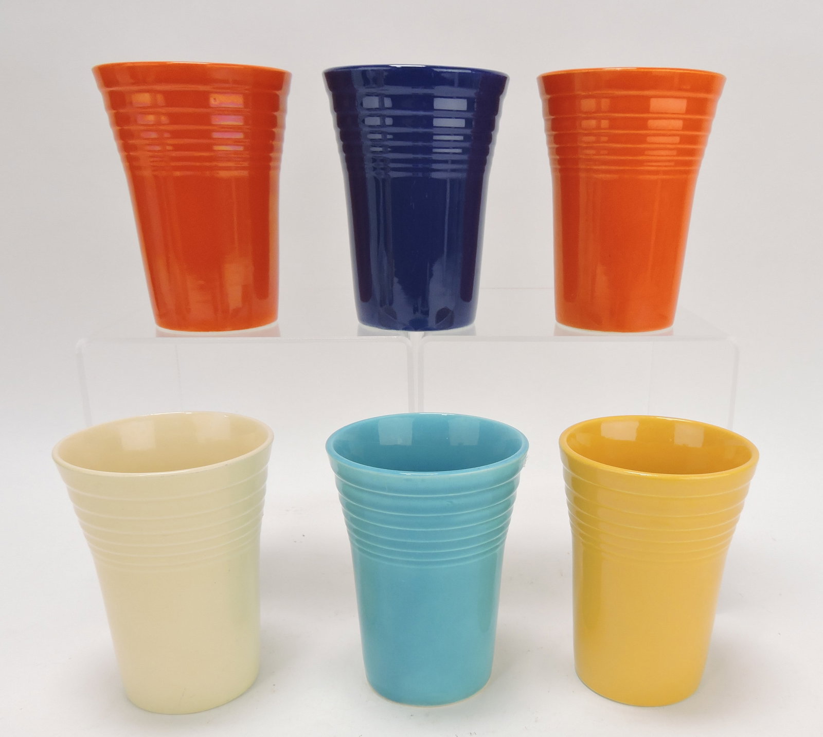 Fiesta water tumbler group, 6 mixed: .
