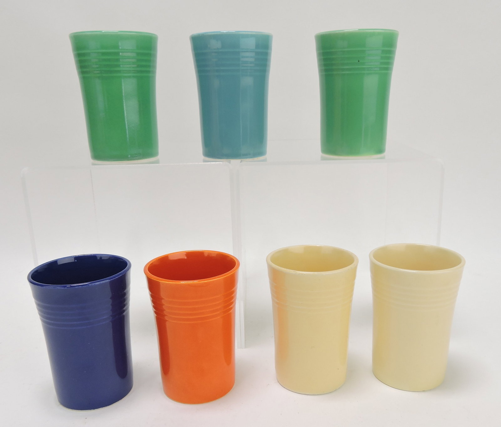 Fiesta juice tumbler group, 7 mixed: .