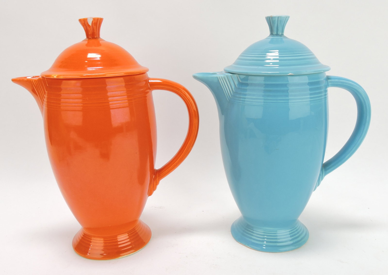 Fiesta coffee pot group: red, turquoise, (1 of 1)