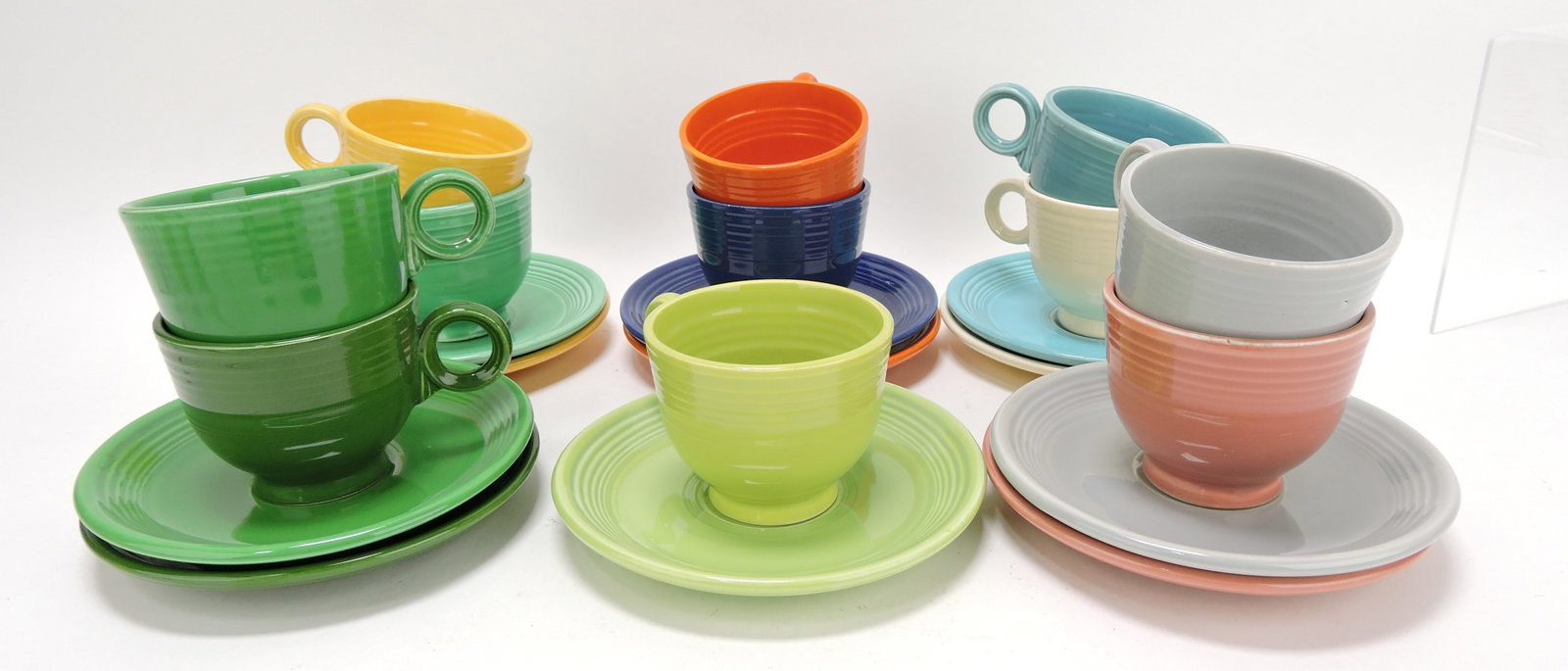 Fiesta cup & saucer group: all 11 colors: .