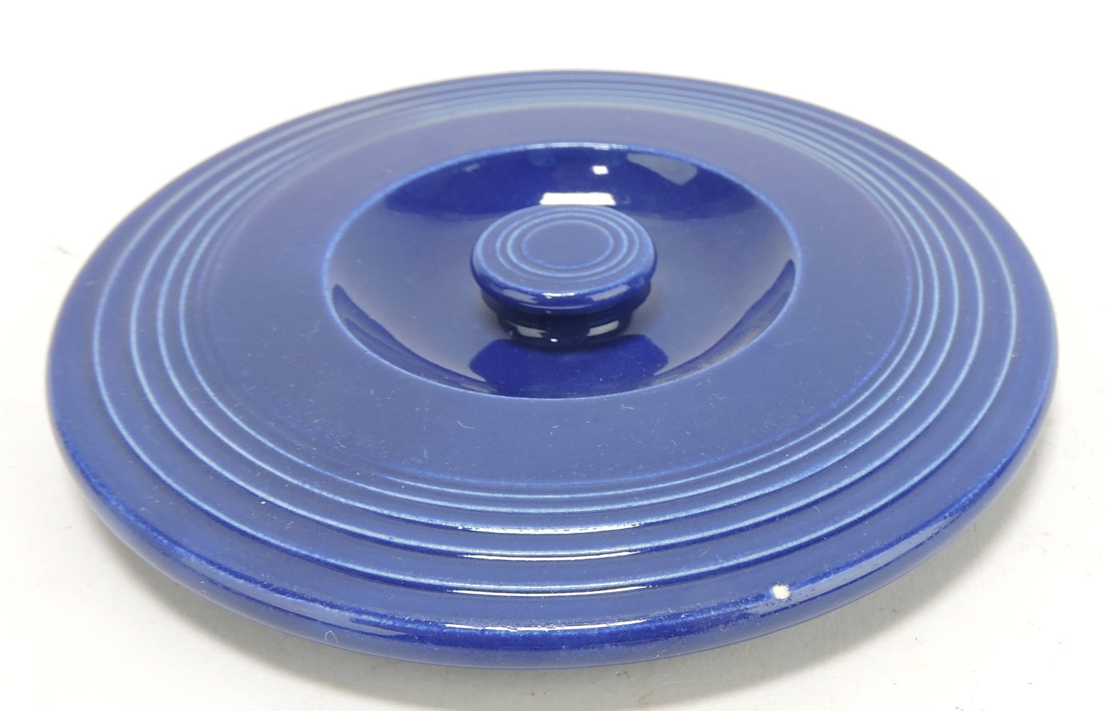 Fiesta #1 mixing bowl lid, cobalt,: nick to rim