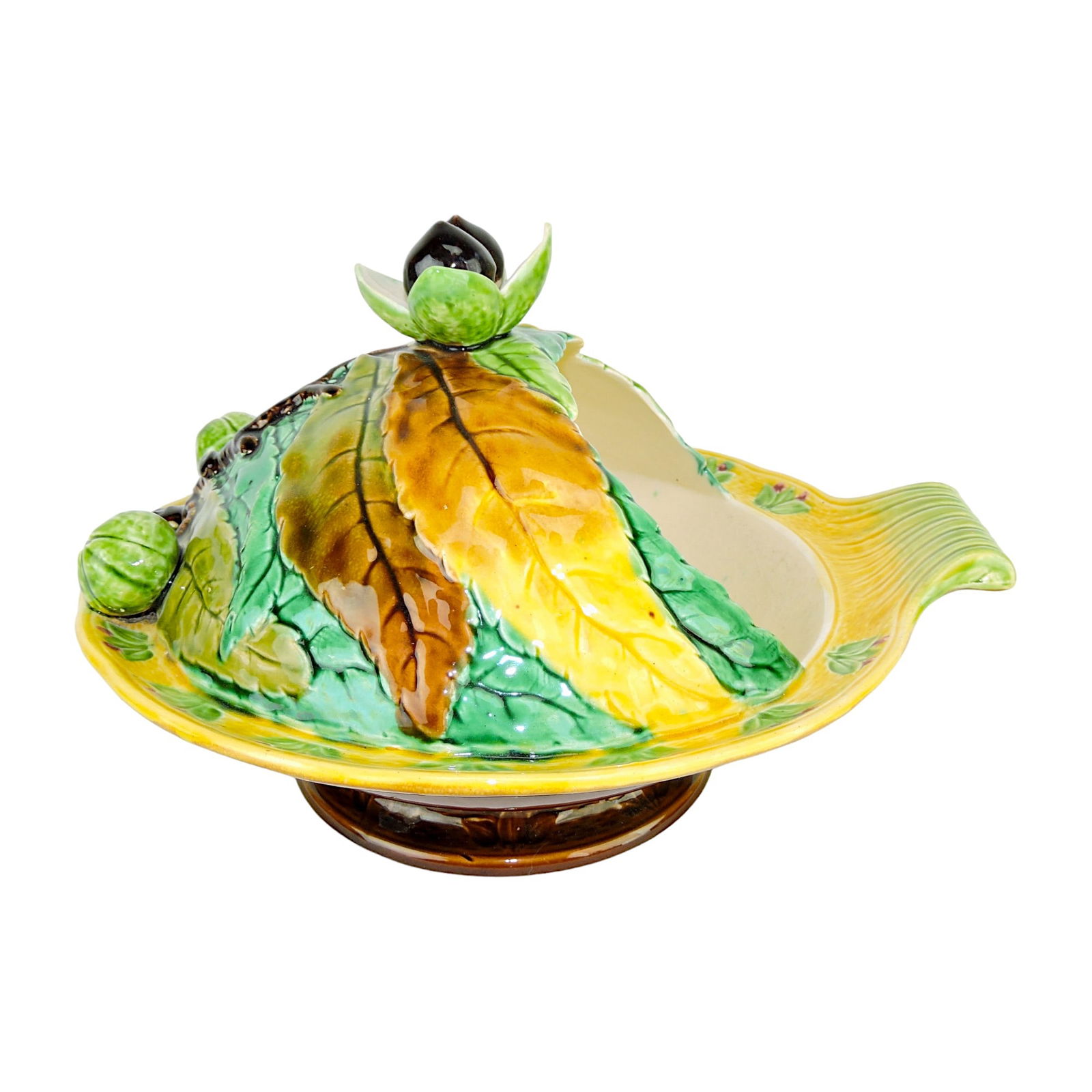 Rare Luneville, Majolica Chestnut (1 of 3)