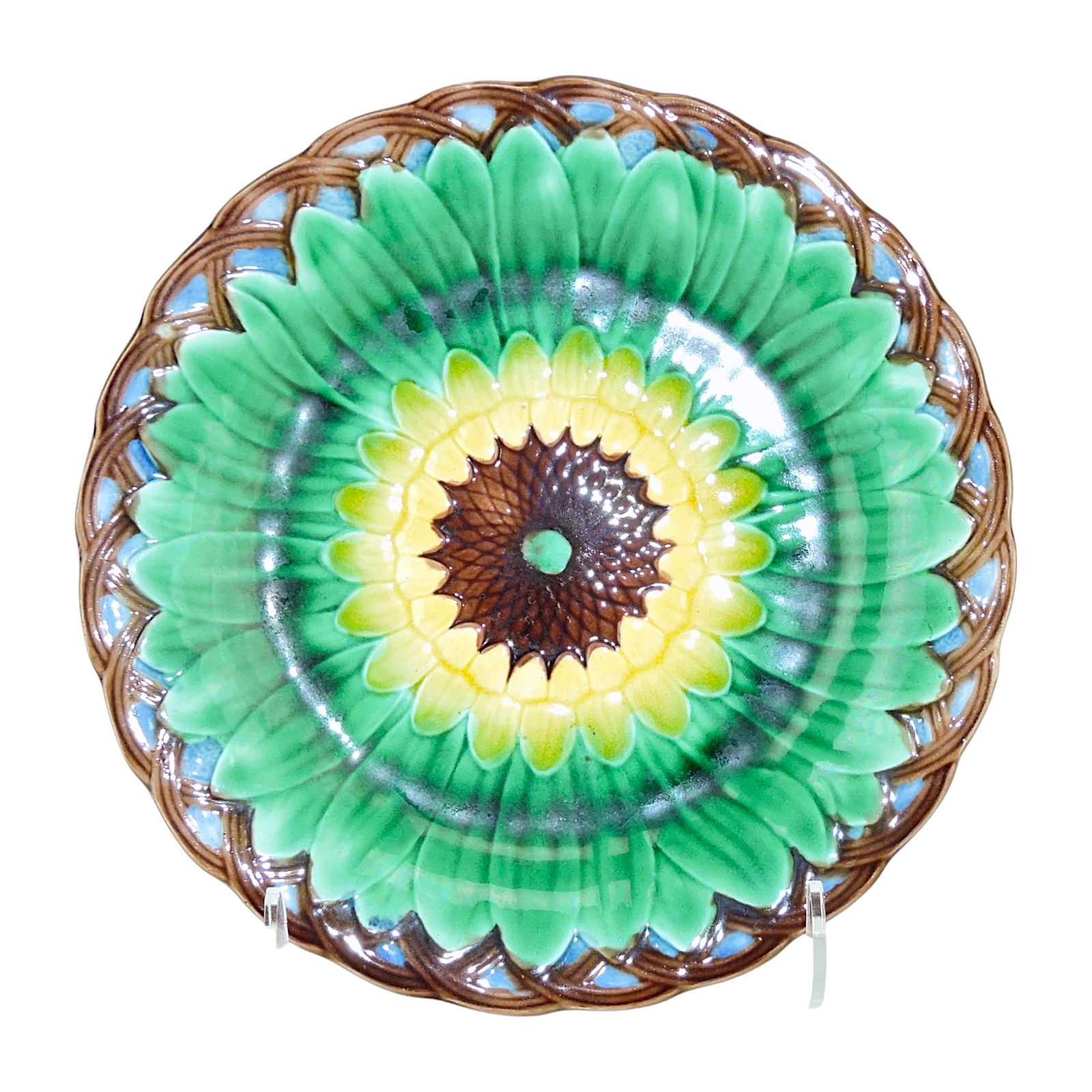 Wedgwood Majolica Sunflower Plate (1 of 1)