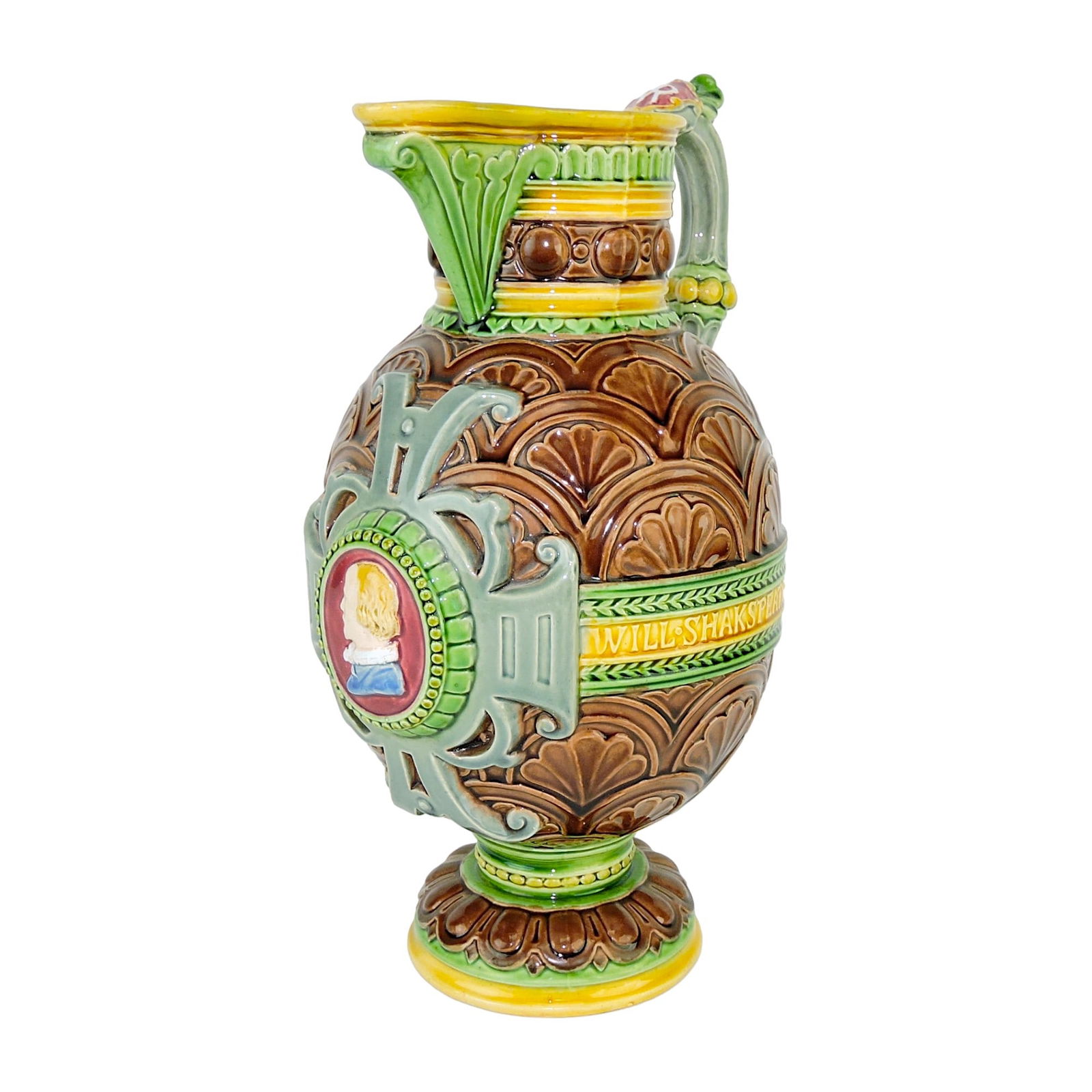 Minton Majolica Shakespeare Jug (1 of 4)
