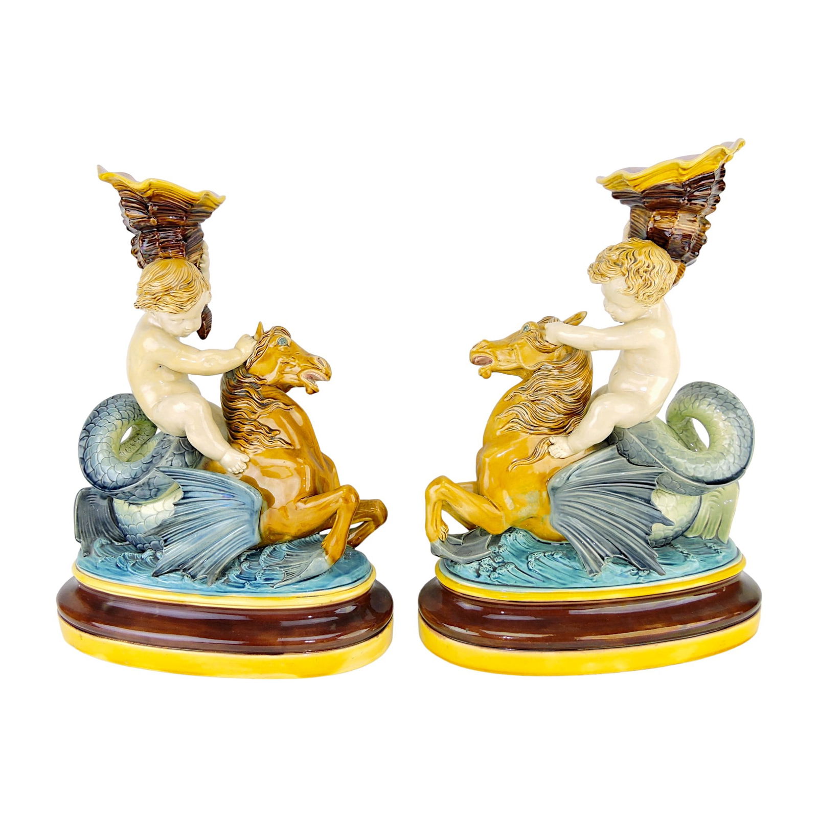 A Dramatic Pair of Minton Majolica Renaissance Re. (1 of 2)