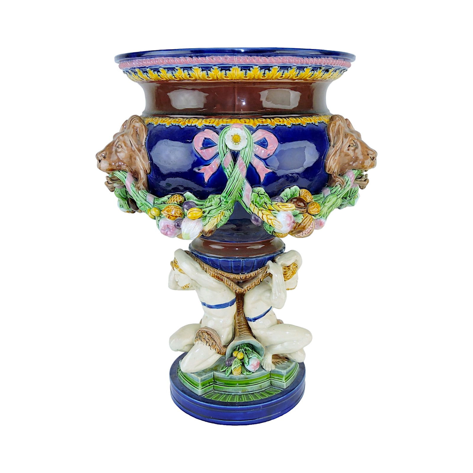 Large Minton Majolica Lions Head (1 of 4)