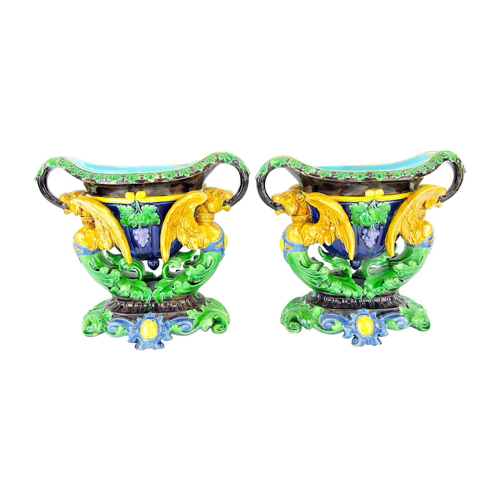 Minton Majolica Renaissance pair of (1 of 3)