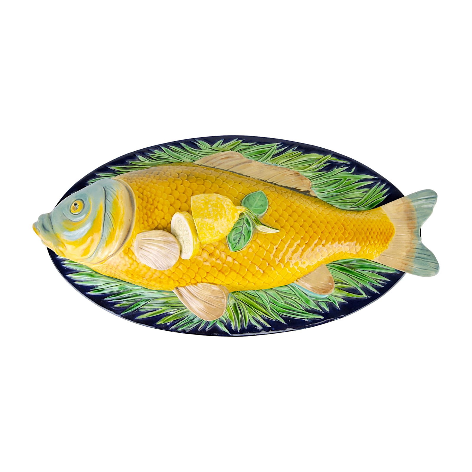 Large, Rare Minton Majolica Carp (1 of 5)