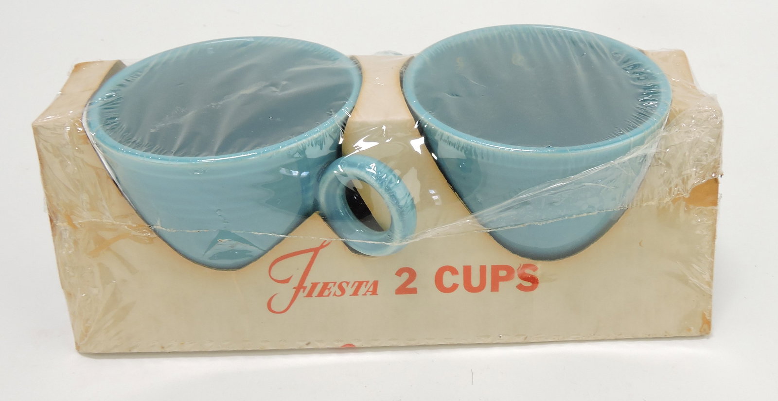 Fiesta pair of turquoise cups in: original package