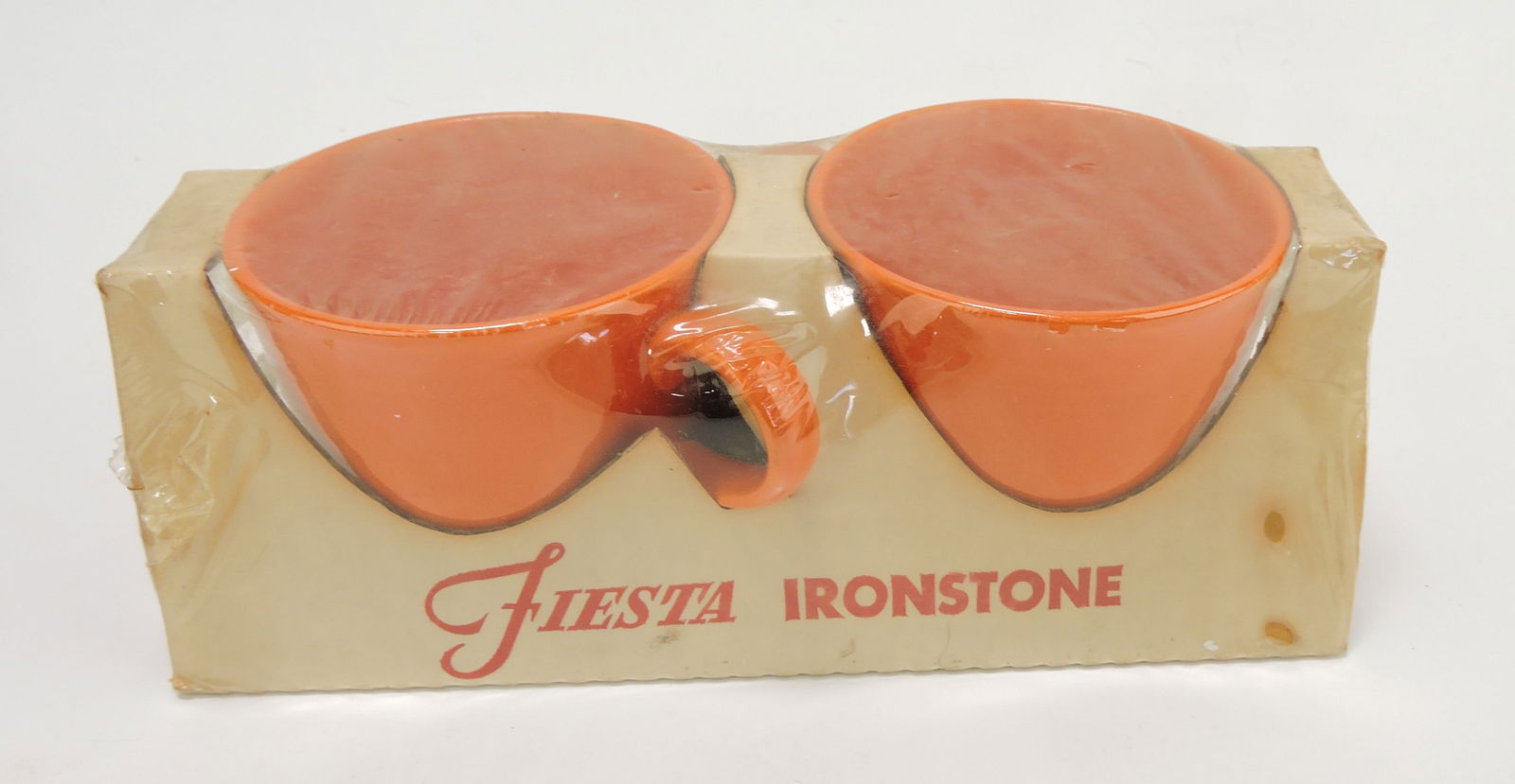 Fiesta pair of red Ironstone cups in: original package