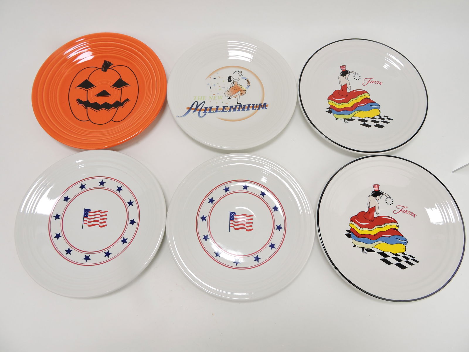 Fiesta Post 86 lot of 6 - 9" plates with (1 of 1)