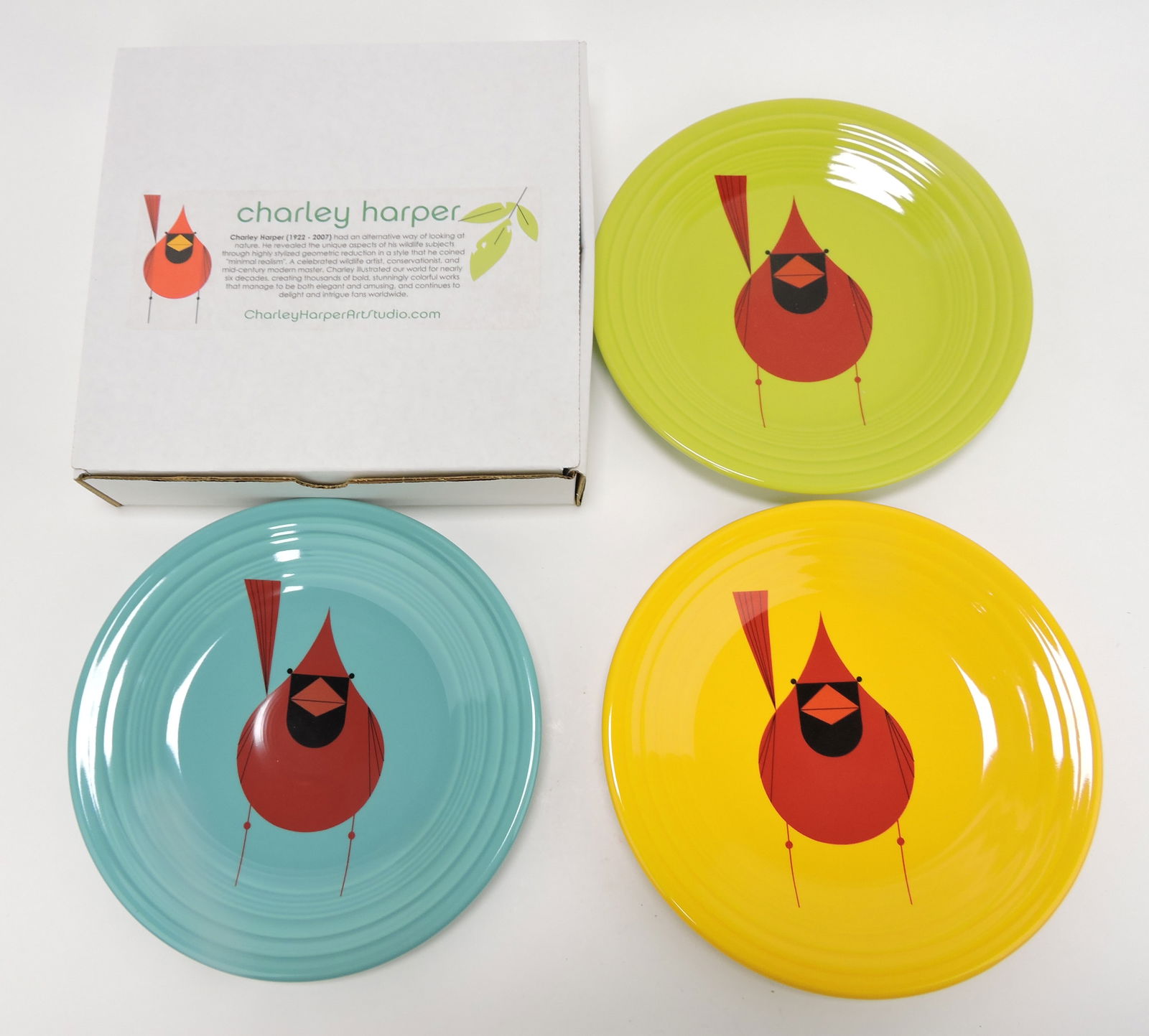 Fiesta Post 86 set of 3 - 9" cardinal (1 of 1)