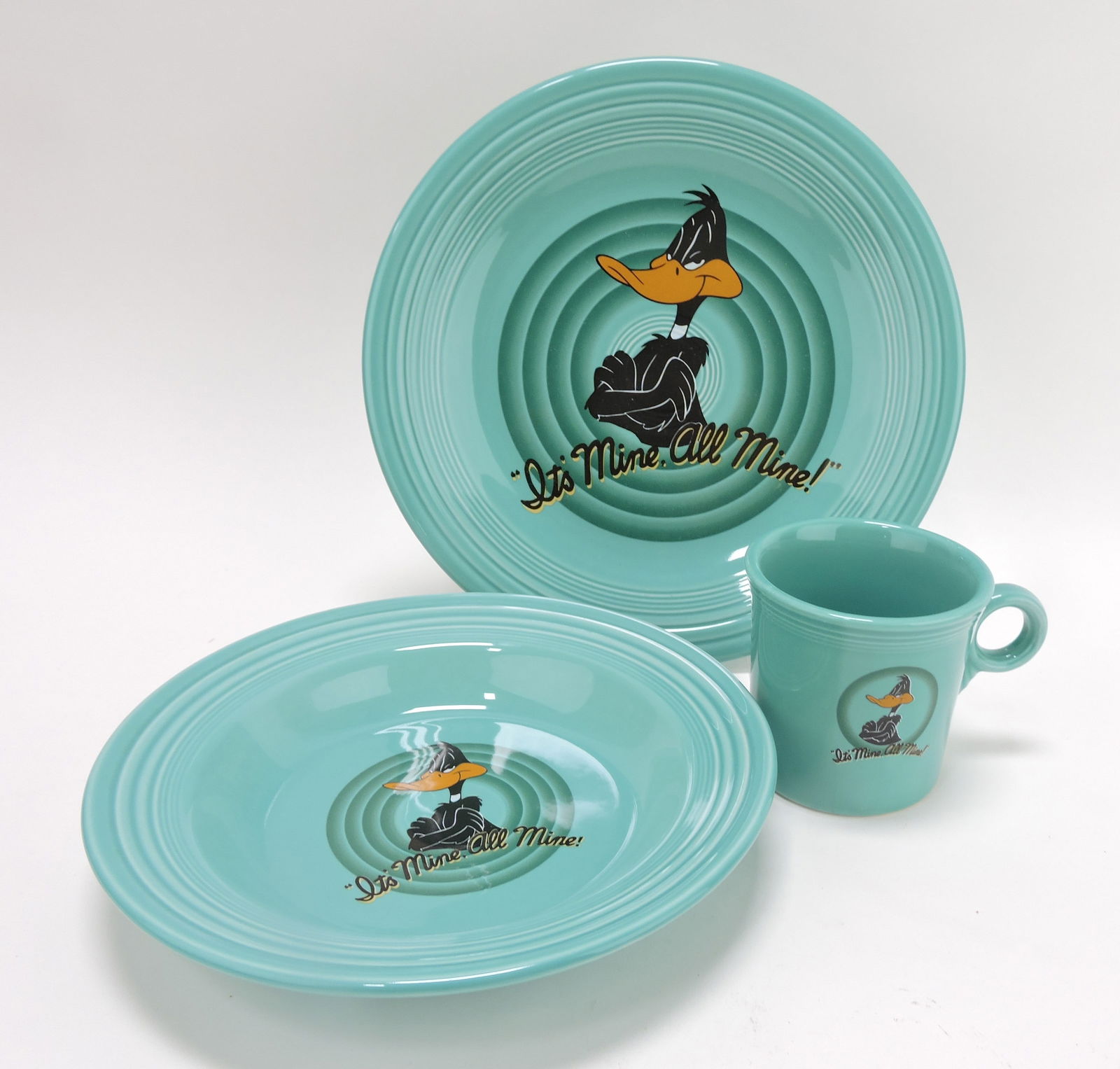 Fiesta Post 86 Warner Bros 3 pc place: setting, turquoise, Daffy Duck