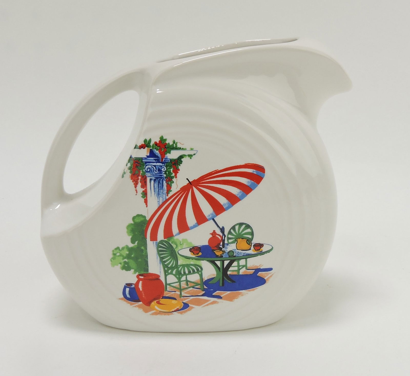 Fiesta Post 86 disc juice pitcher, white, (1 of 1)