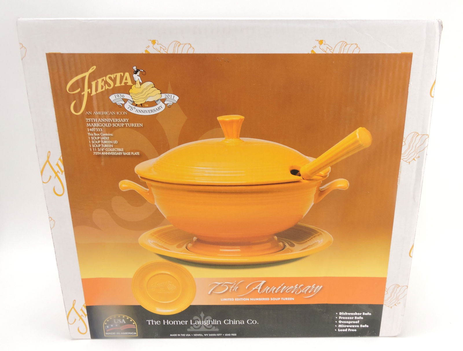 Fiesta Post 86 marigold soup tureen, (1 of 1)