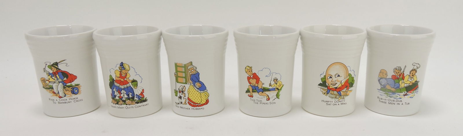 Fiesta Post 86 Mother Goose: set of 6 tumblers