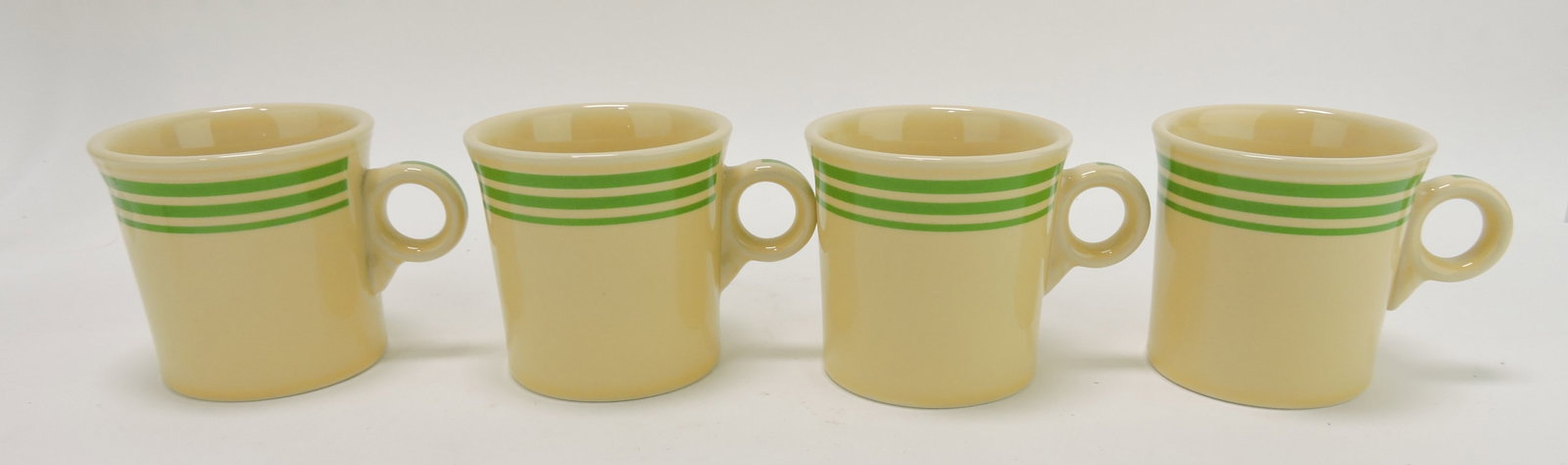 Fiesta Post 86 green stripe set of 4 mugs (1 of 1)