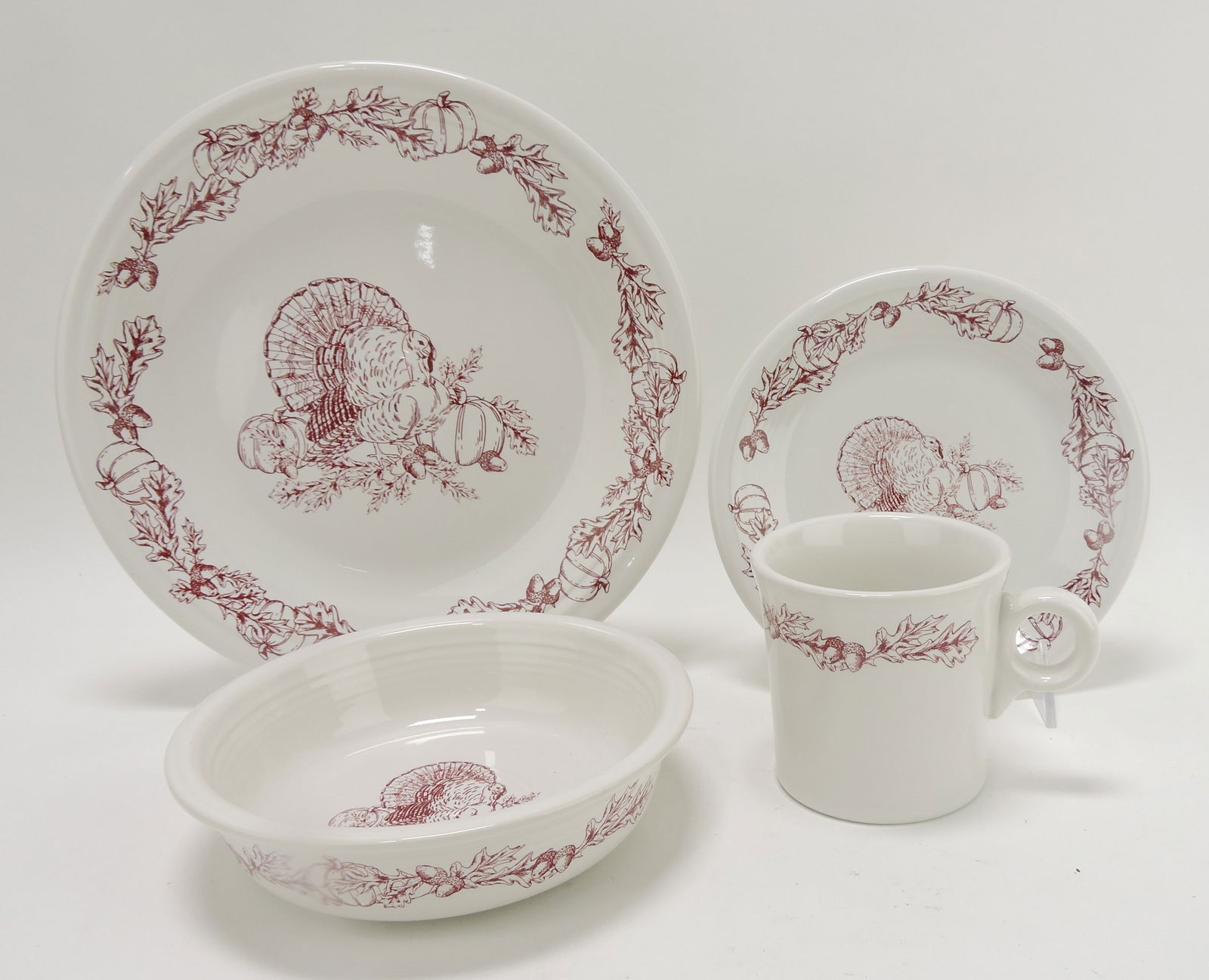 Fiesta Post 86 4 pc set with turkey decal (1 of 1)