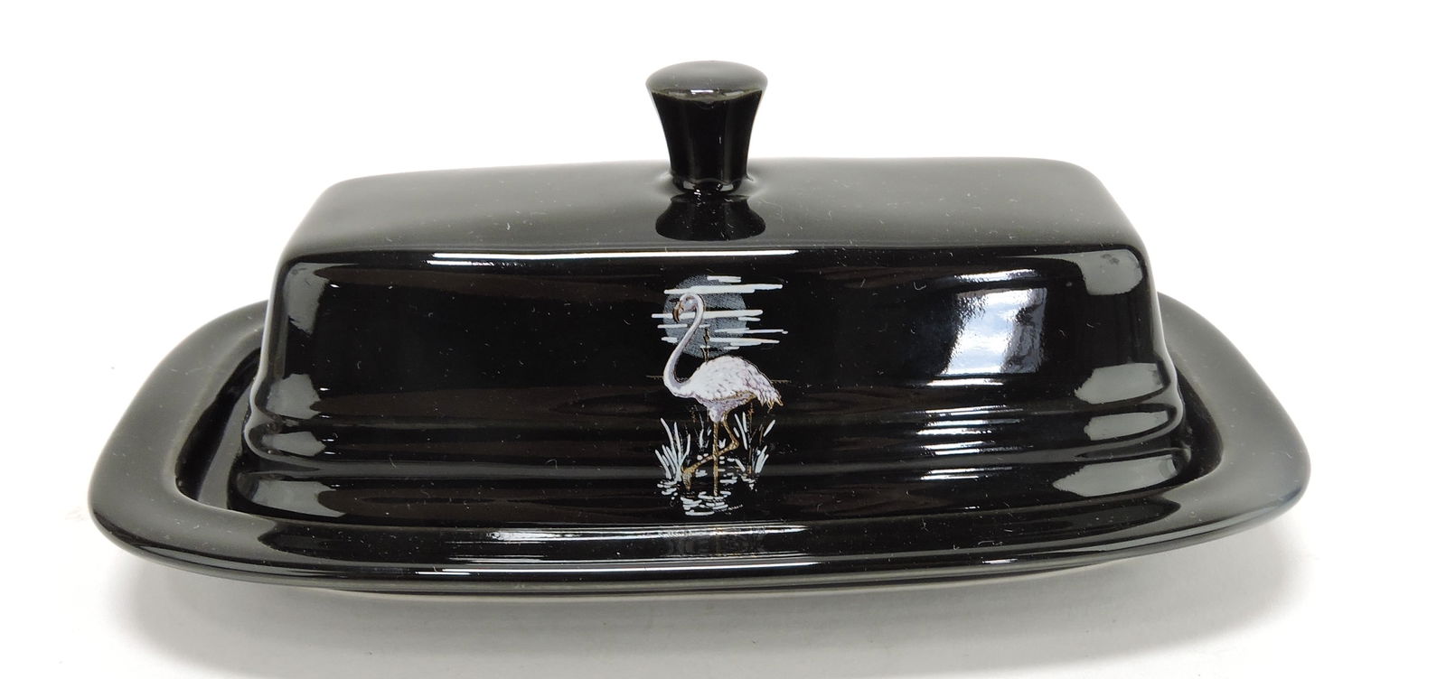 Fiesta Post 86 butter dish, Moon Over (1 of 1)