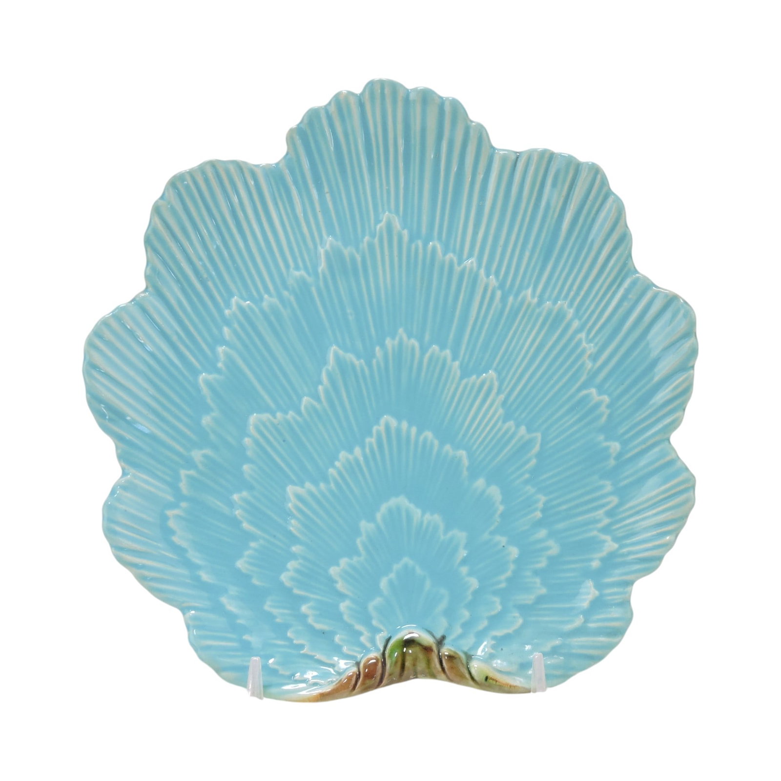 George Jones majolica shell plate 8 1/4", (1 of 2)