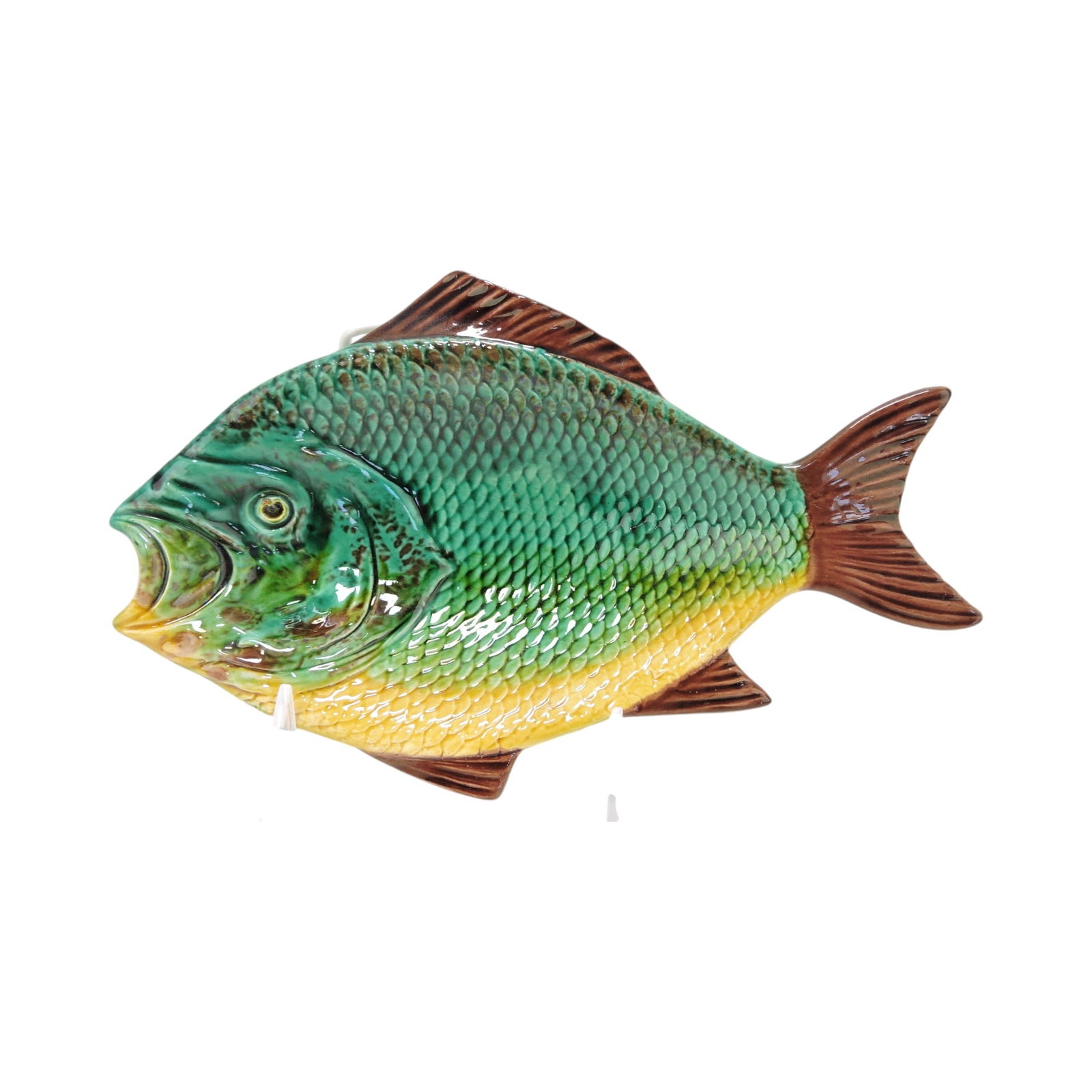 Minton majolica fish tray 9 1/2", shape (1 of 2)