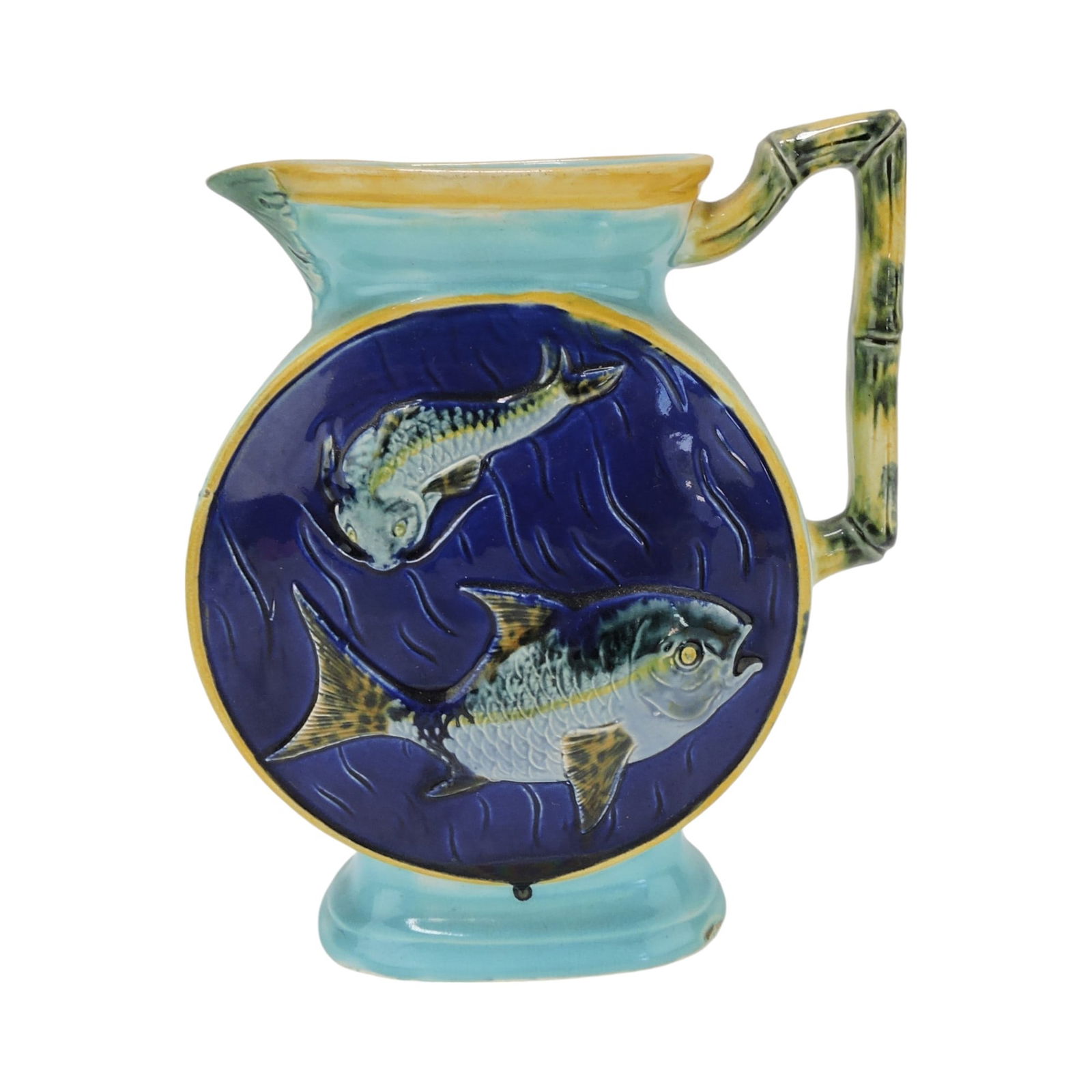 Holdcroft majolica flat sided fish (1 of 2)