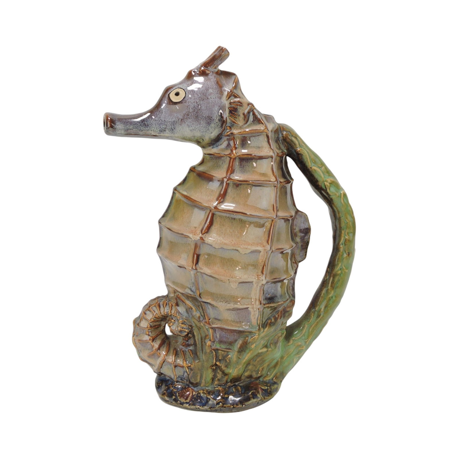 Rare French majolica figural pitcher (1 of 3)