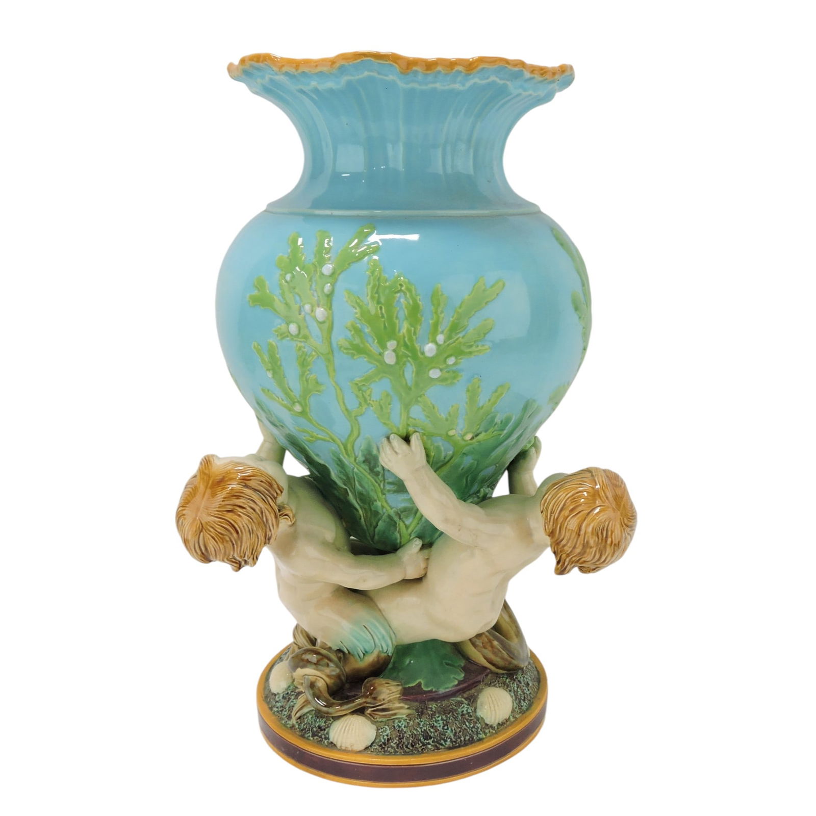 Minton majolica turquoise 'Marine' (1 of 4)