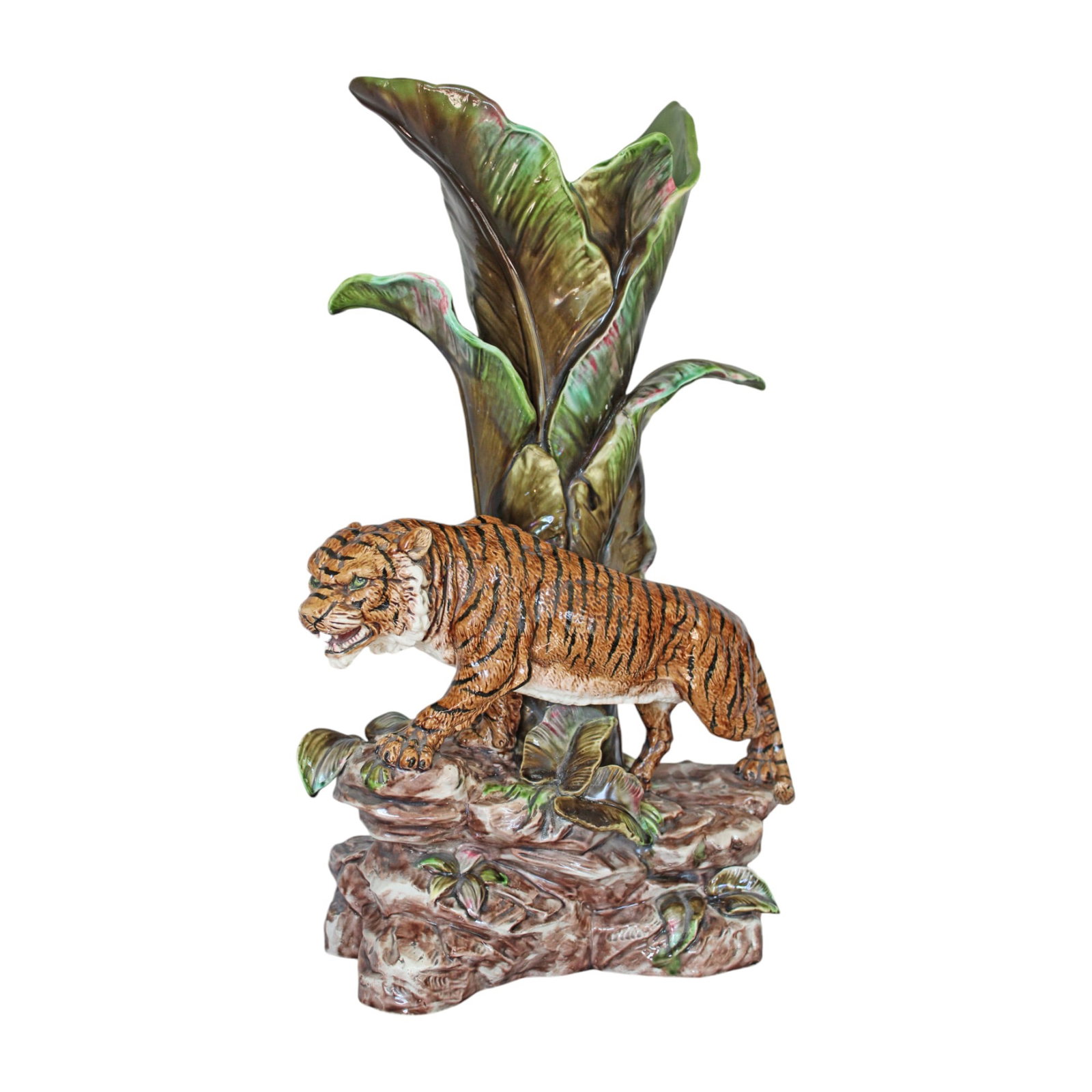Krause majolica Tiger Majolica Vase (1 of 4)